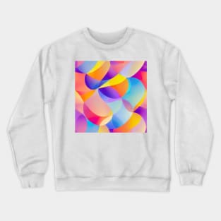 seamless Geometric pattern of curved shapes Crewneck Sweatshirt